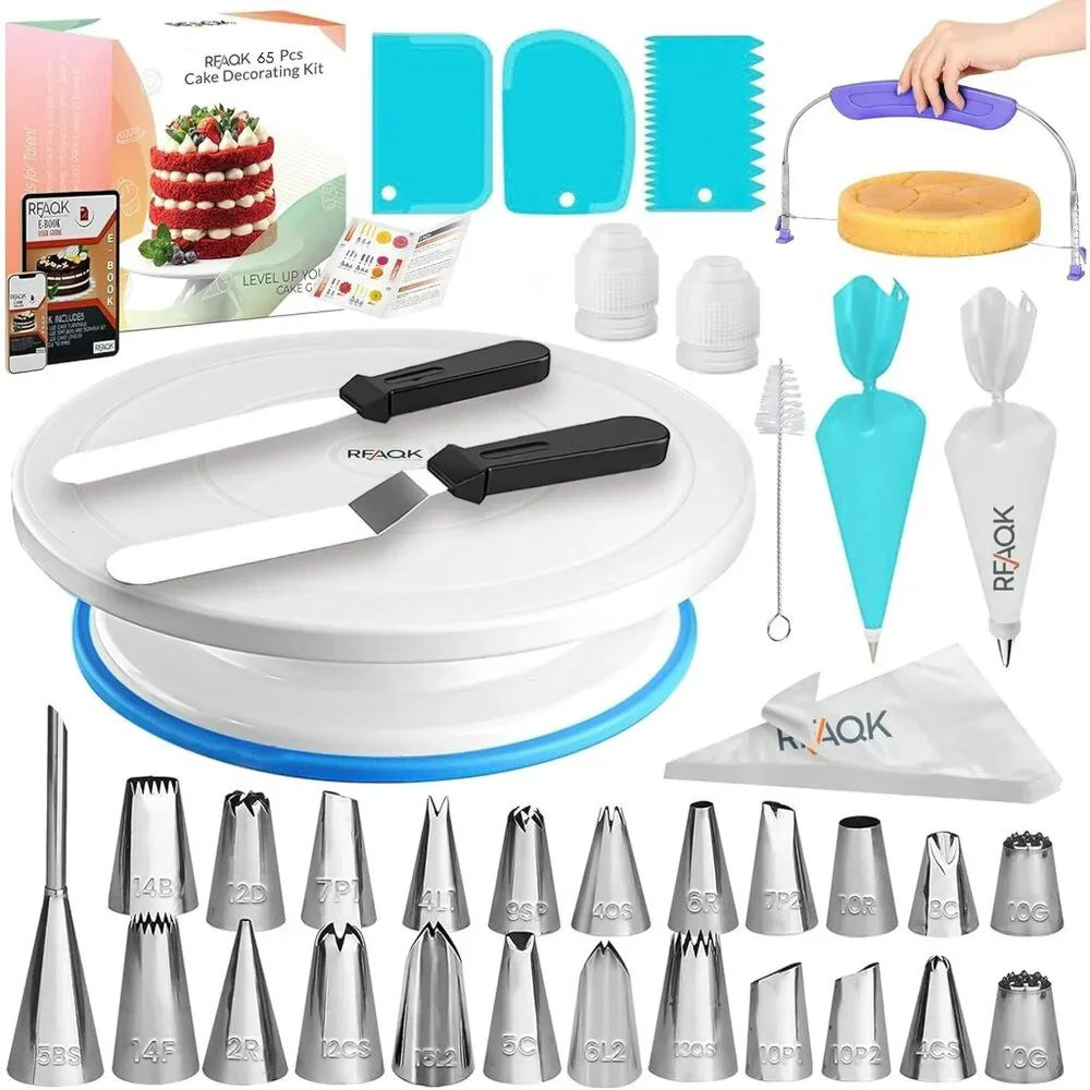 brand new RFAQK 65 piece Cake Decorating Kit Baking Pastry Tools - Picture 2 of 5